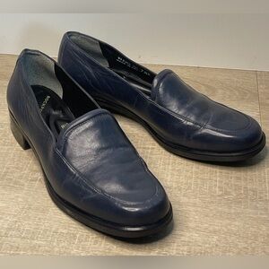 Vintage Rockport Comfort Dark Blue Leather Penny Loafers Women’s 7.5M